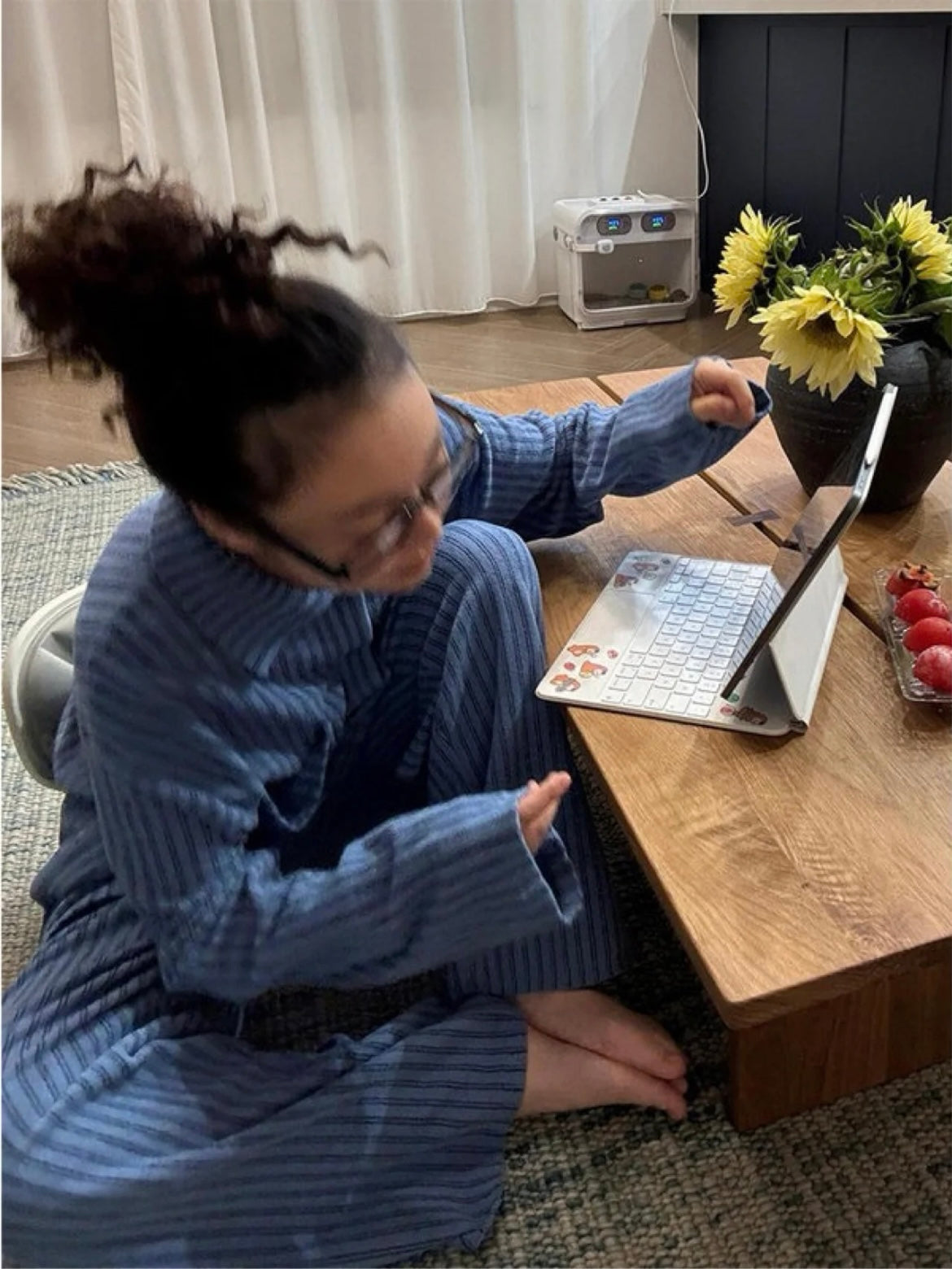 Striped Blue Flannel Pyjamas