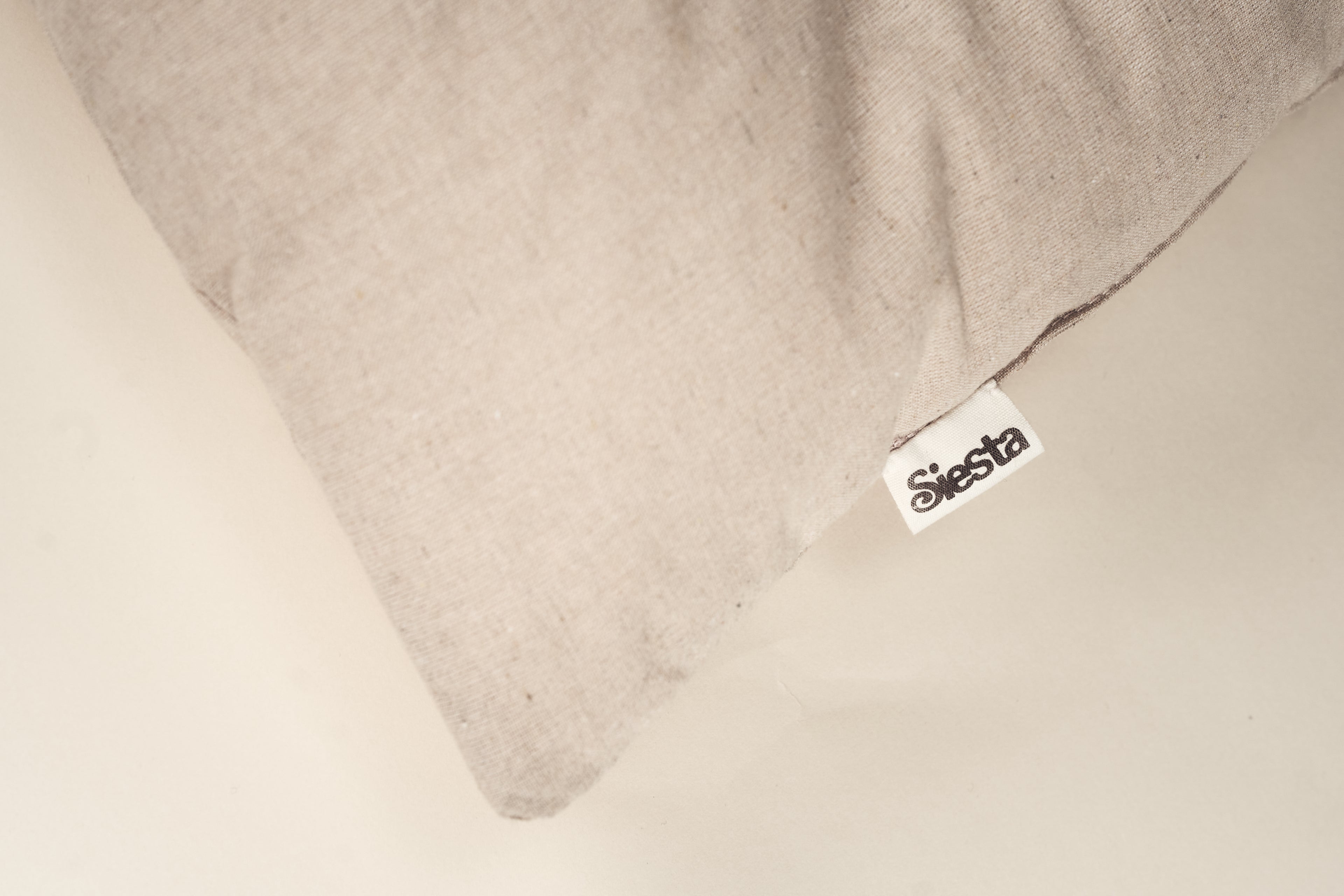 Beige Cotton Linen Dog Cushion Bed - Nido
