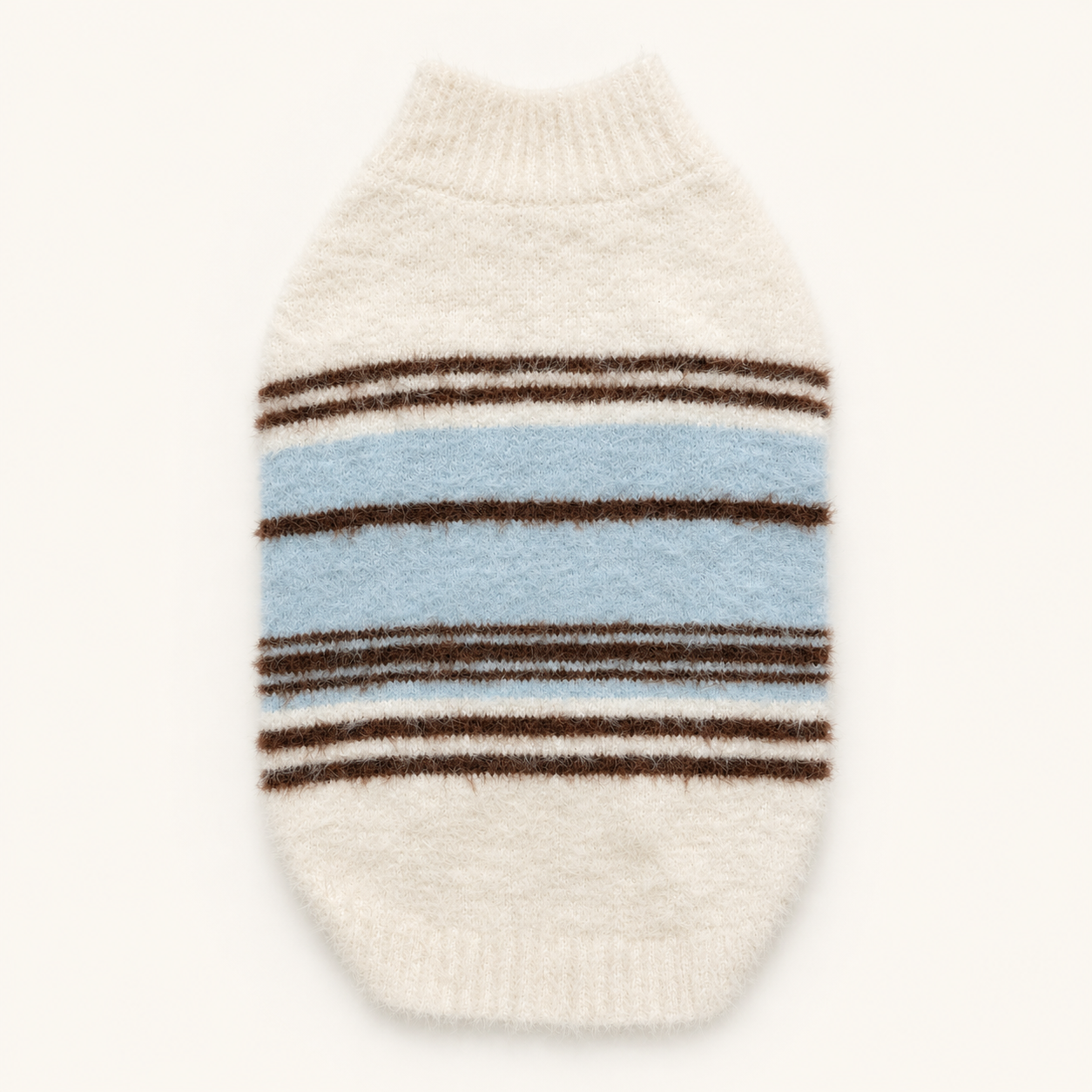 Siesta Dog Sweater in White, front view