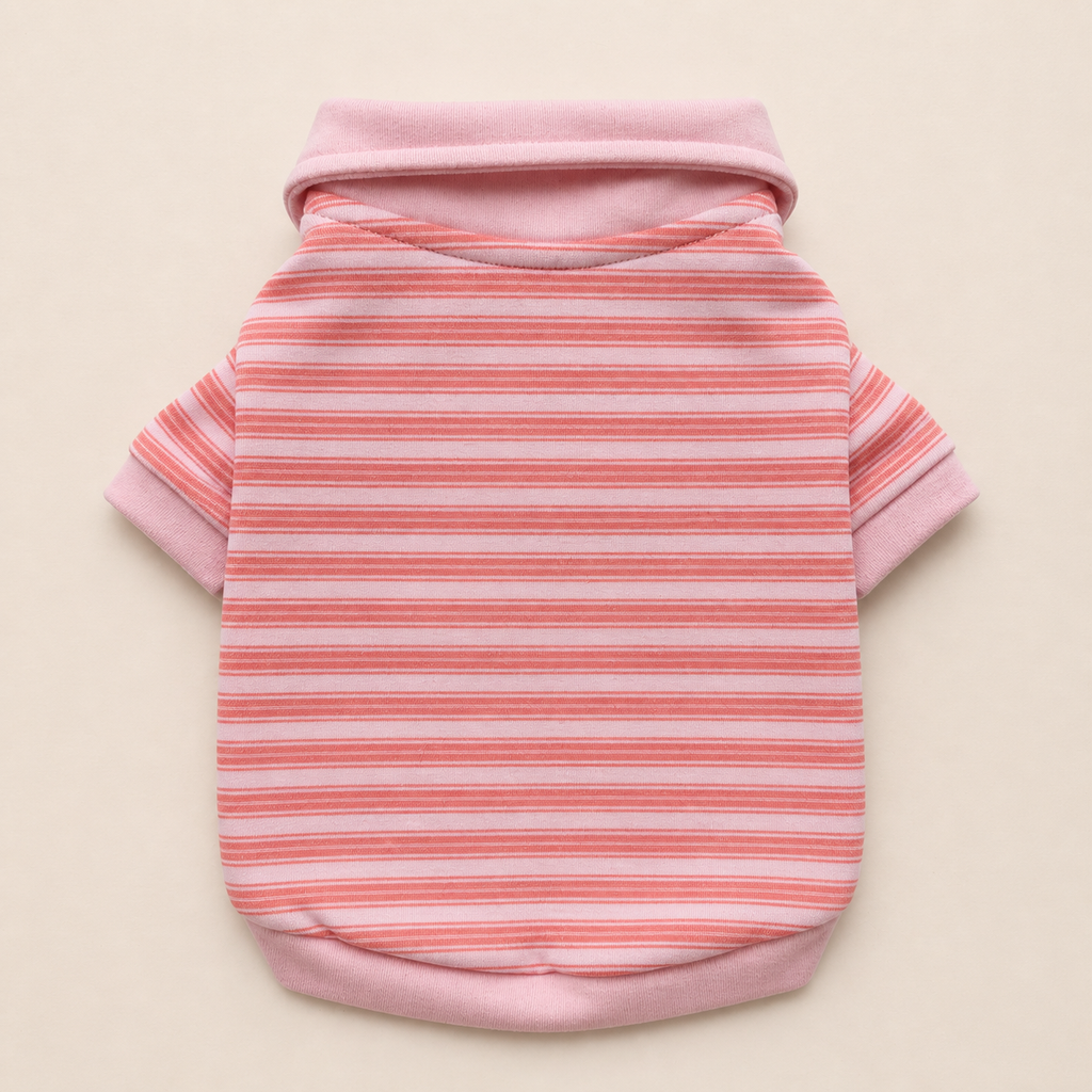 Siesta Striped Polo Shirt — Gelato, back view