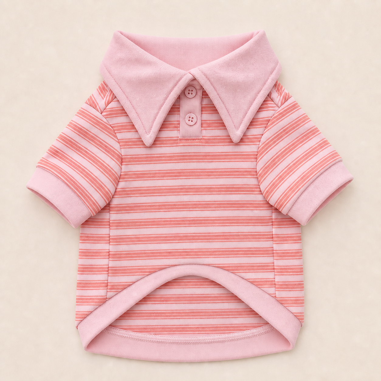 Siesta Striped Polo Shirt — Gelato, front view